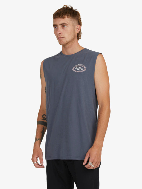 QUIKSILVER SECOND SKIN MUSCLE SHIRT - IRON GATE