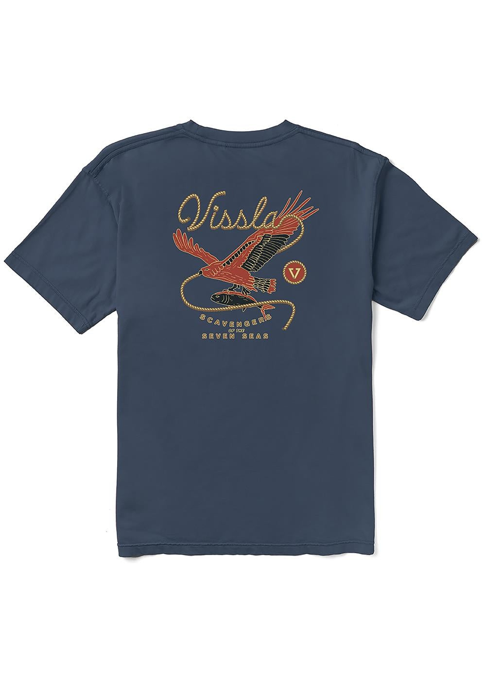 VISSLA SCAVENGERS SWELL SHORT SLEEVE TEE - NAVY