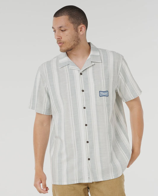 RIP CURL MOD CALI STRIPE S/S SHIRT - BLUEFIN