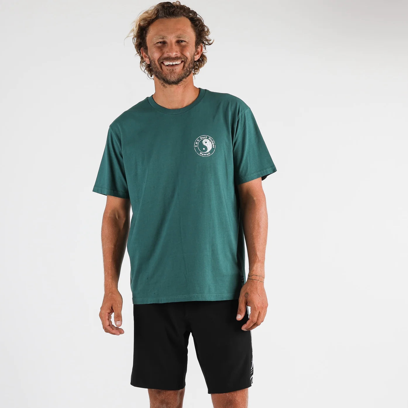 T&C MONOCHROME TEE - WASHED EMERALD