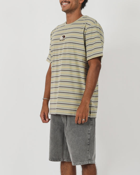 T&C MALIBU STRIPE TEE - CLAY