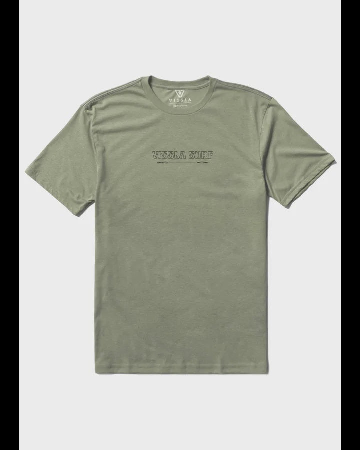 VISSLA DAYS RAYS COMP LITE ECO DRIRELEASE TEE - LIGHT SAGE HEATHER
