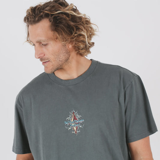 T&C SONIC TEE - WASHED CHARCOAL