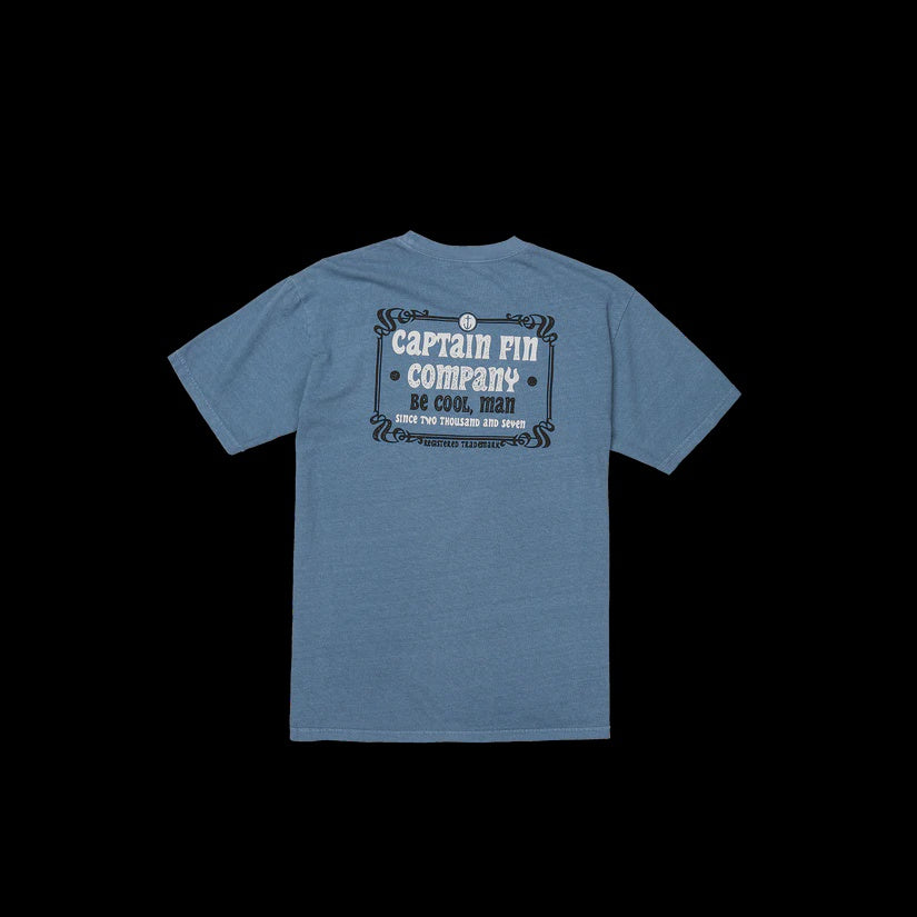 CAPTAIN DRAINPIPES LOGO SS MENS TEE - BLUE