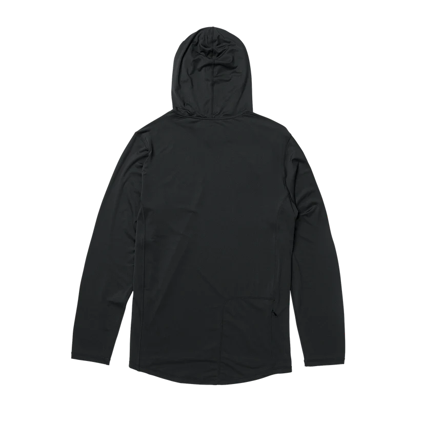 CAPTAIN FIN EARLY BOATER LS HOODED TEE - BLACK