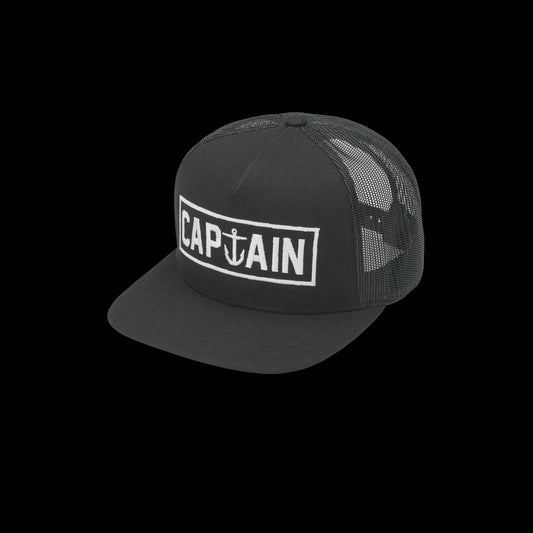 CAPTAIN FIN OG NAVAL TRUCKER HAT - BLACK