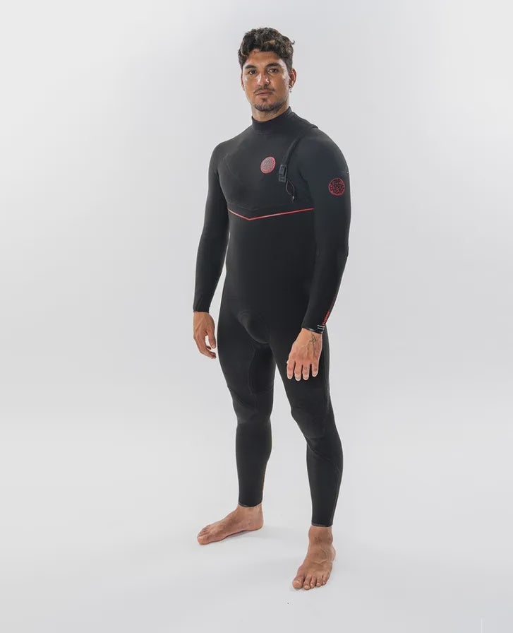 RIPCURL FLASHBOMB FUSION 3/2GB ZIP FREE WETSUIT - BLACK