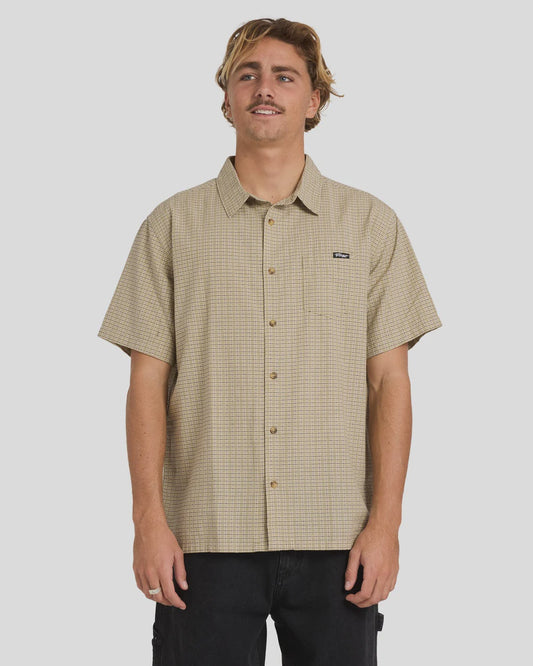 BILLABONG MENS MOGUL SS SHIRT - STONE