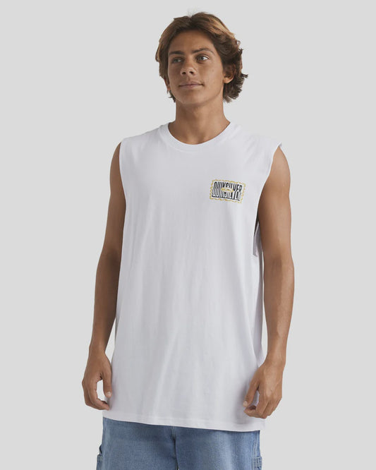 QUIKSILVER TWISTED TIDES MUSCLE - WHITE