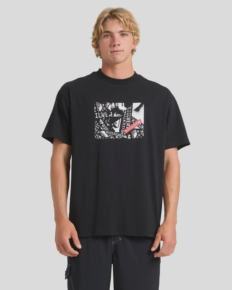 QUIKSILVER SEQUENCE SHORT SLEEVE TEE - BLACK
