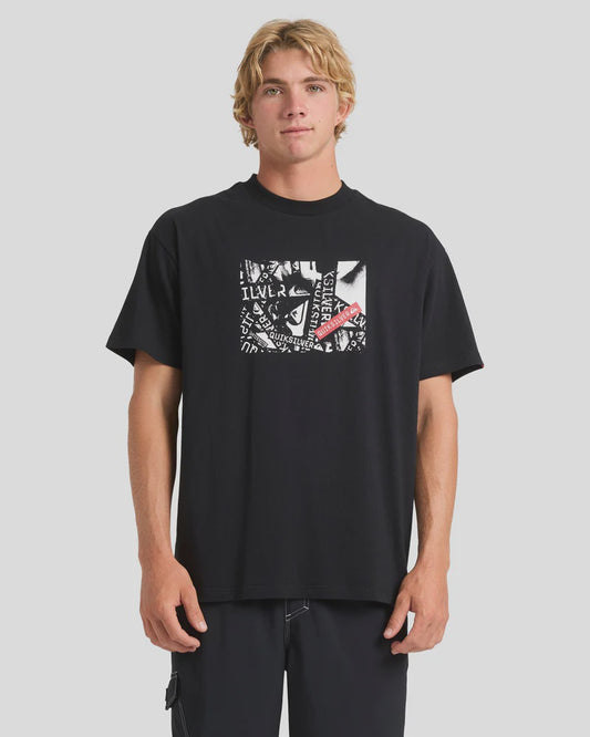 QUIKSILVER SEQUENCE SHORT SLEEVE TEE - BLACK