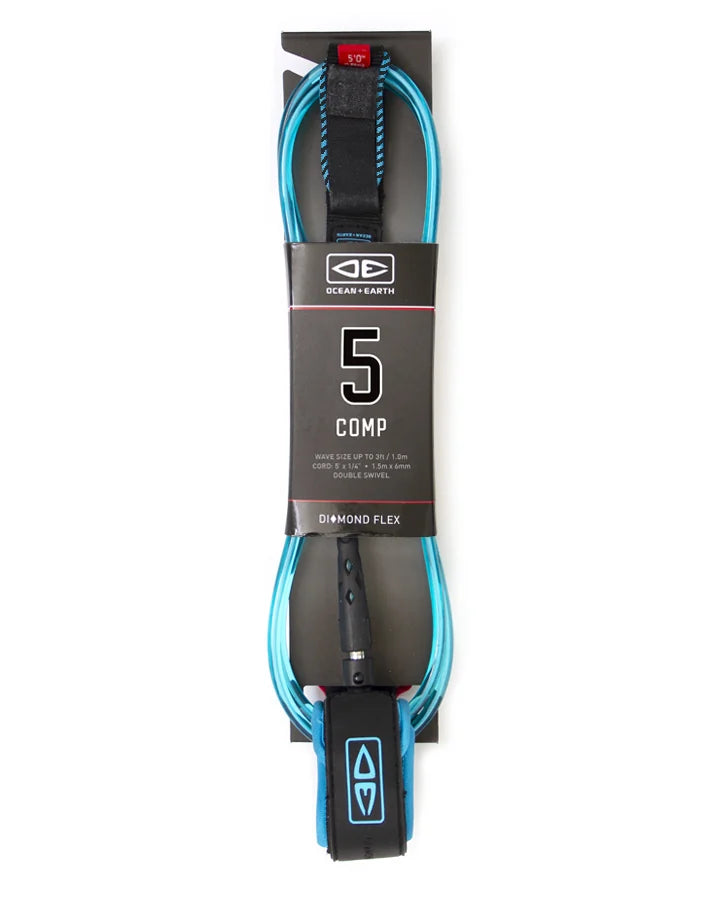 OCEAN & EARTH 5FT COMP DIAMOND FLEX LEG ROPE - MIXED COLOURS