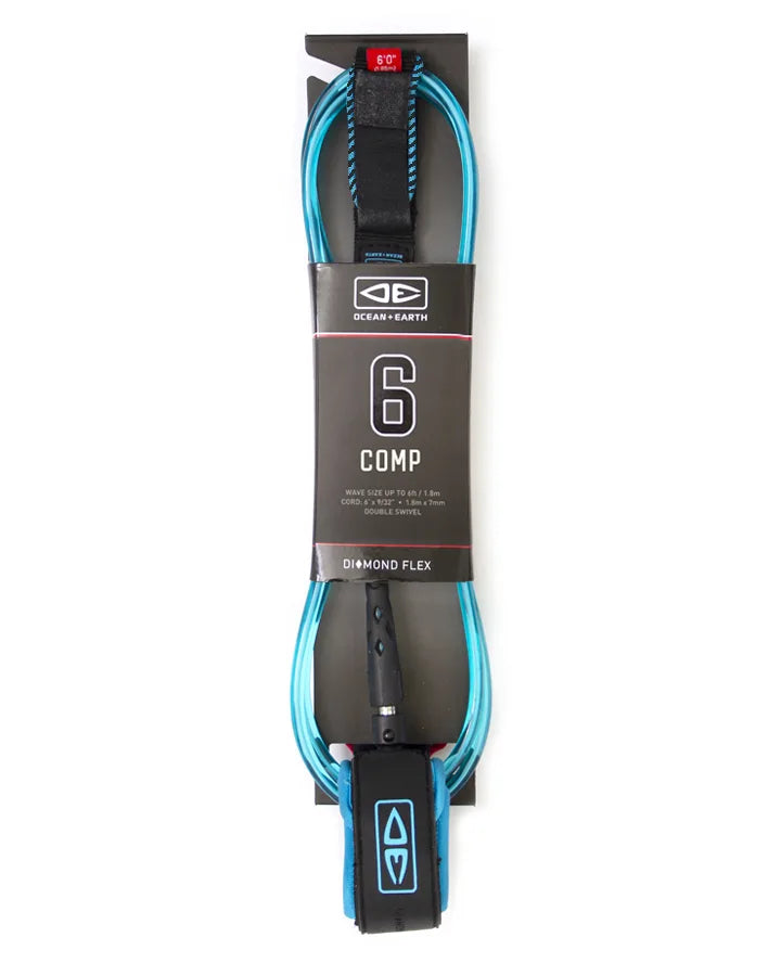 OCEAN & EARTH 6FT COMP DIAMOND FLEX SURF LEASH