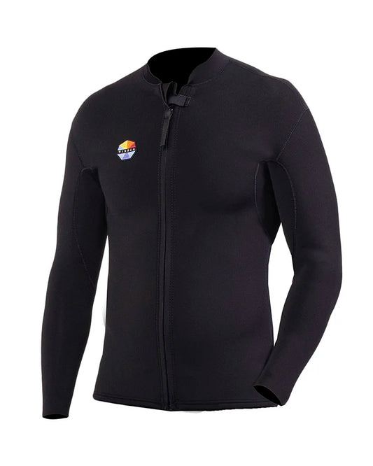 SOLID SETS 2MM FRONT ZIP WETSUIT JACKET - BLACK