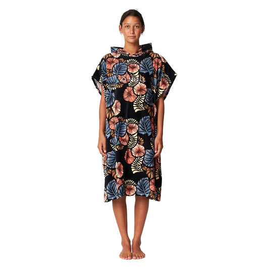 BAHIA CHANGE TOWEL - FLORAL TROPIC BLACK