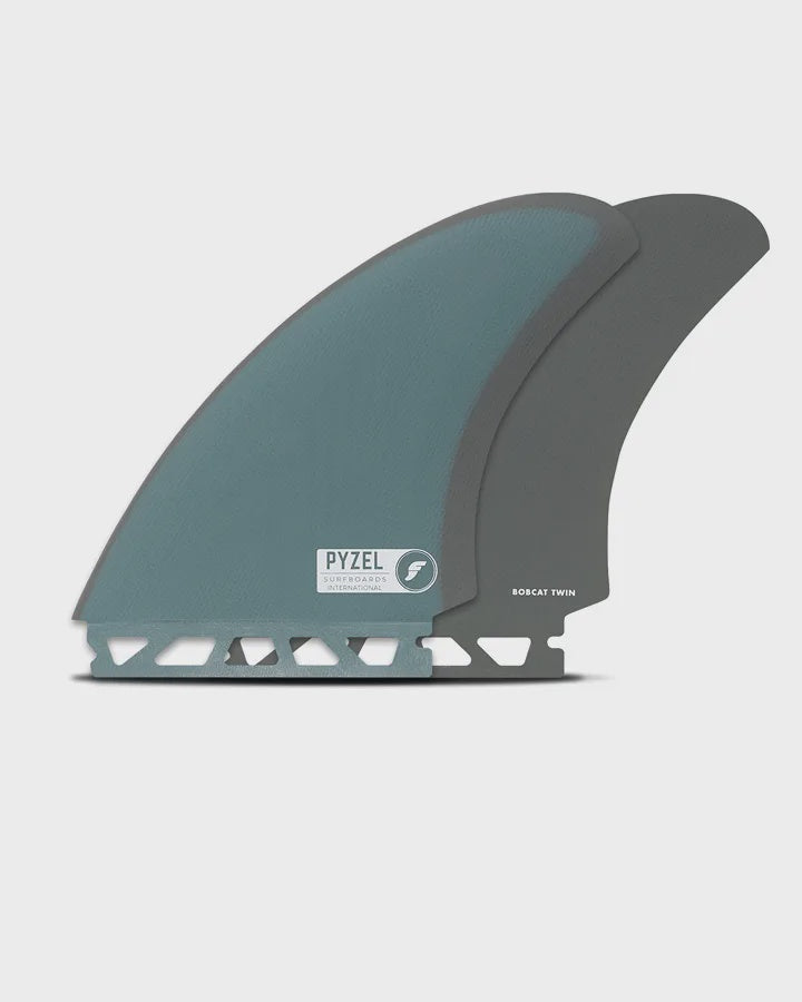 PYZEL BOBCAT TWIN  FIN SET - BLUE/GREY