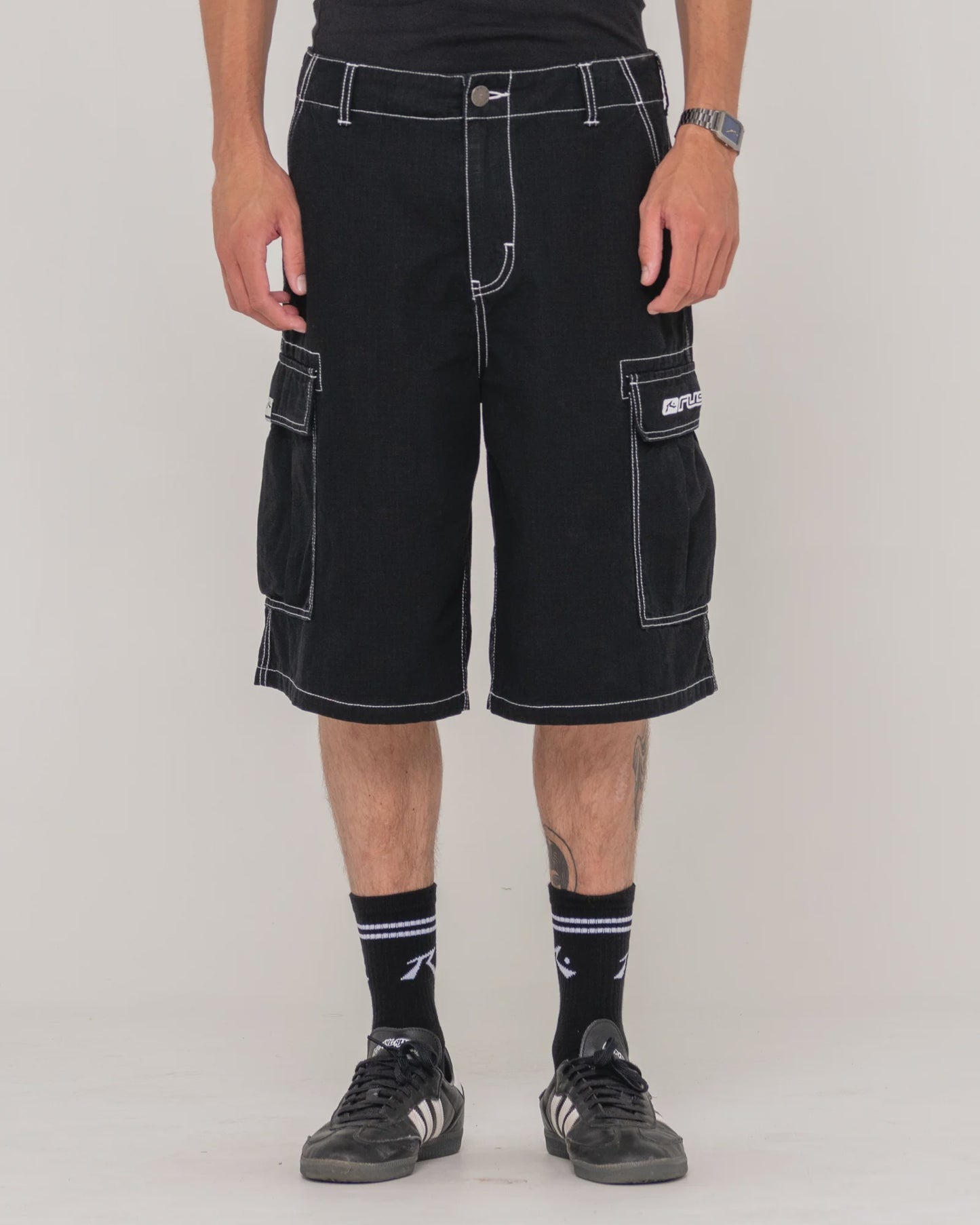 COMMANDO RIPPA CARGO SHORT 23" - BLACK