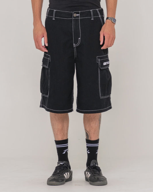 COMMANDO RIPPA CARGO SHORT 23" - BLACK
