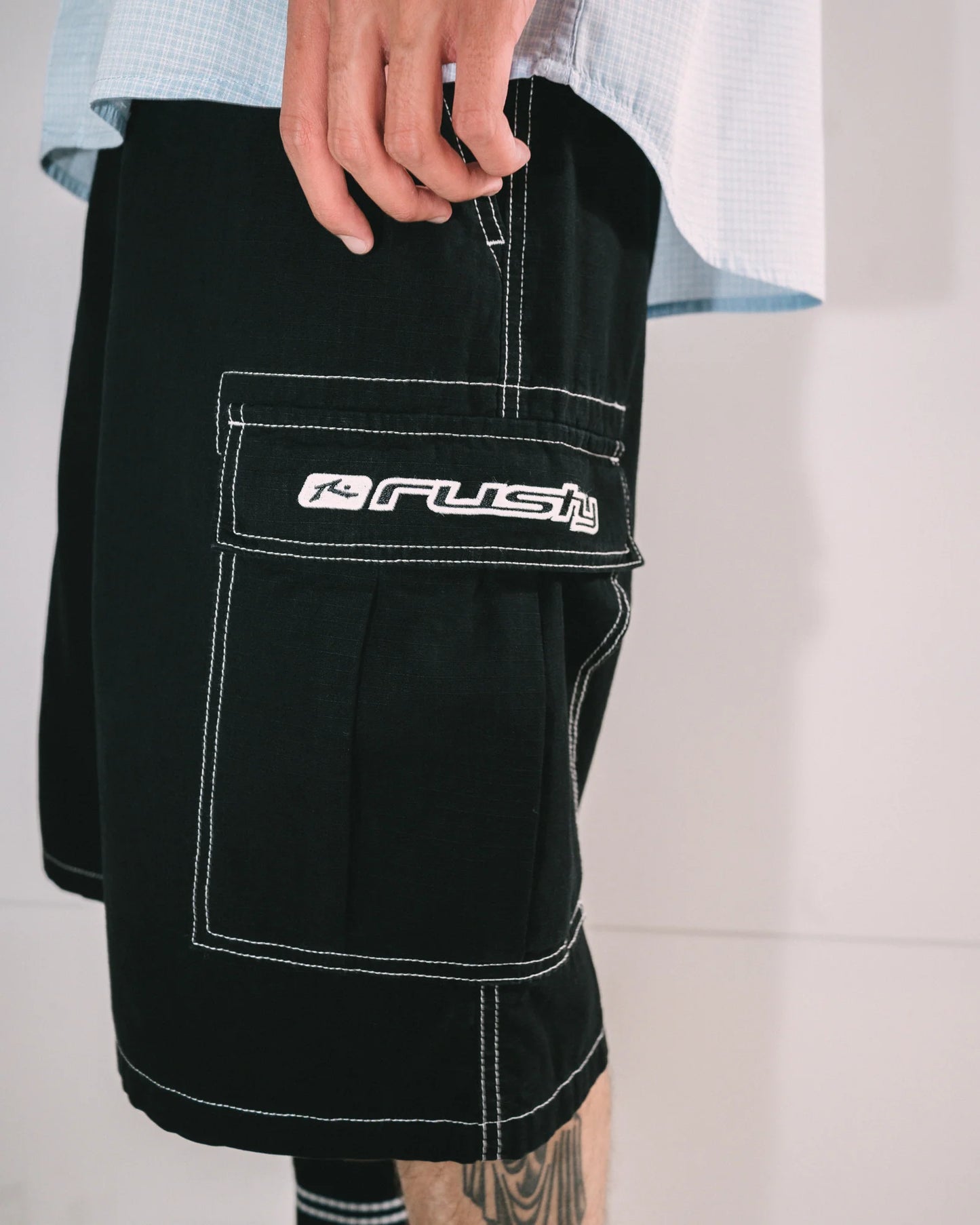 COMMANDO RIPPA CARGO SHORT 23" - BLACK