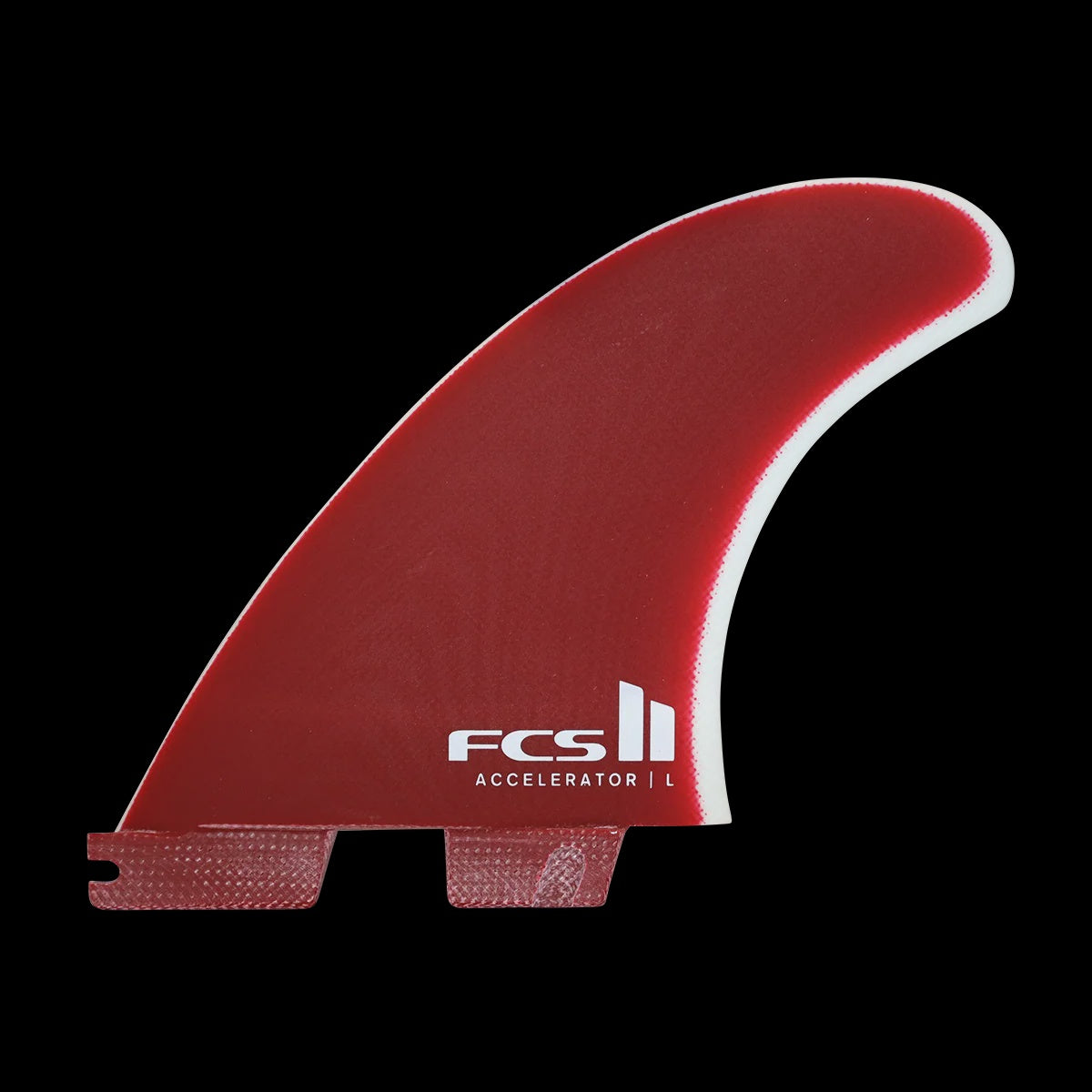 FCS II ACCELLERATOR PG TRI FIN SET - RED/WHITE