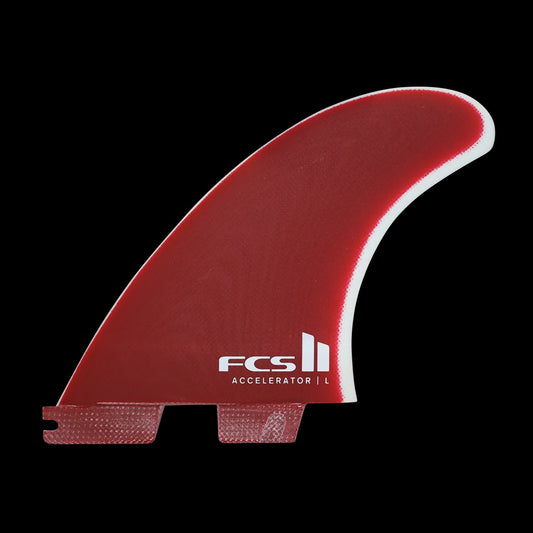 FCS II ACCELLERATOR PG TRI FIN SET - RED/WHITE
