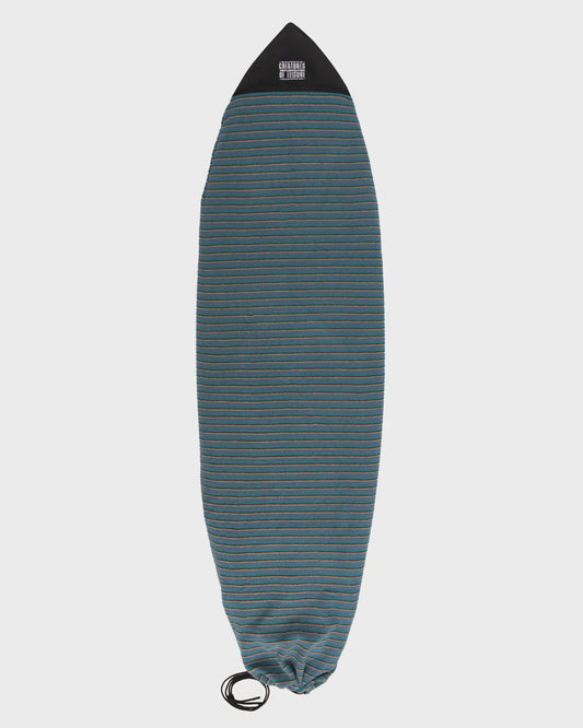 CREATURES FISH RELIANCE BOARD SOCK - SLATE STRIPE