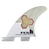 FCS II CI PC BLACK FLAME QUAD REAR FINS - PAIR