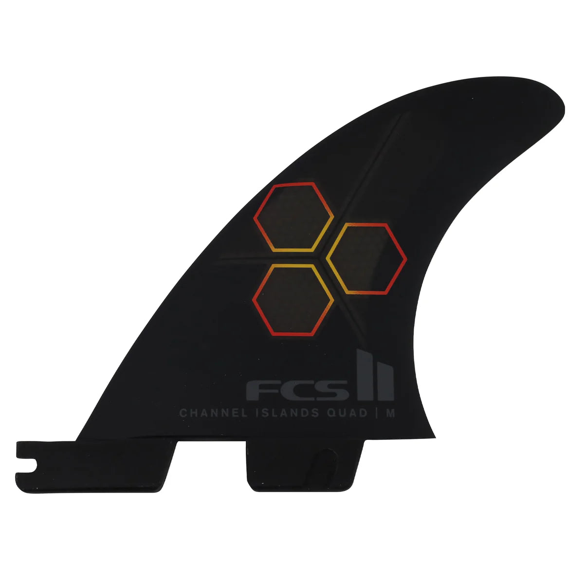 FCS II CI PC BLACK FLAME QUAD REAR FINS - PAIR