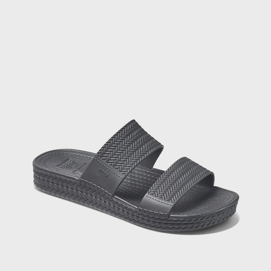 REEF WOMENS WATER VISTA SLIDES - BLACK