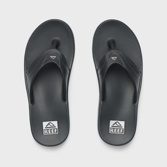 REEF FANNING H20 MENS SANDALS / THONGS BLACK/SILVER
