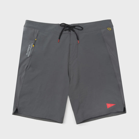 FLORENCE F1 BURGEE CODURA BOARDSHORT - CHARCOAL SOLID