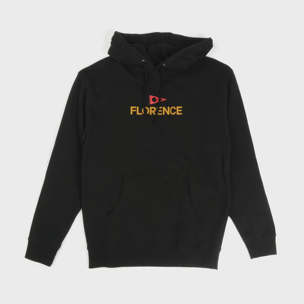 FLORENCE MENS LOGO HOODIE - BLACK - Powerhousesurf