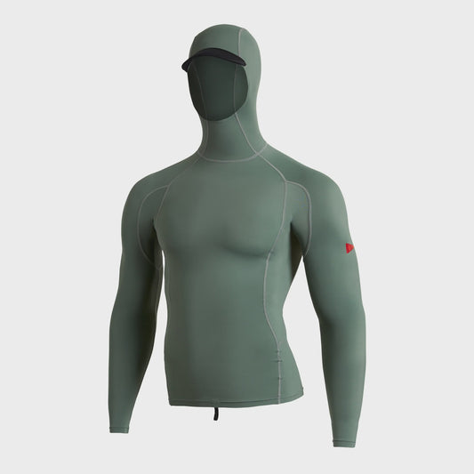 FLORENCE LONG SLEEVE HOODED RASHGUARD - DARK SAGE-FMSS00013