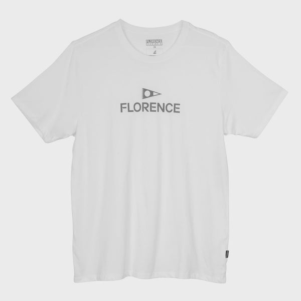 FLORENCE MENS LOGO T-SHIRT - WHITE - Powerhousesurf