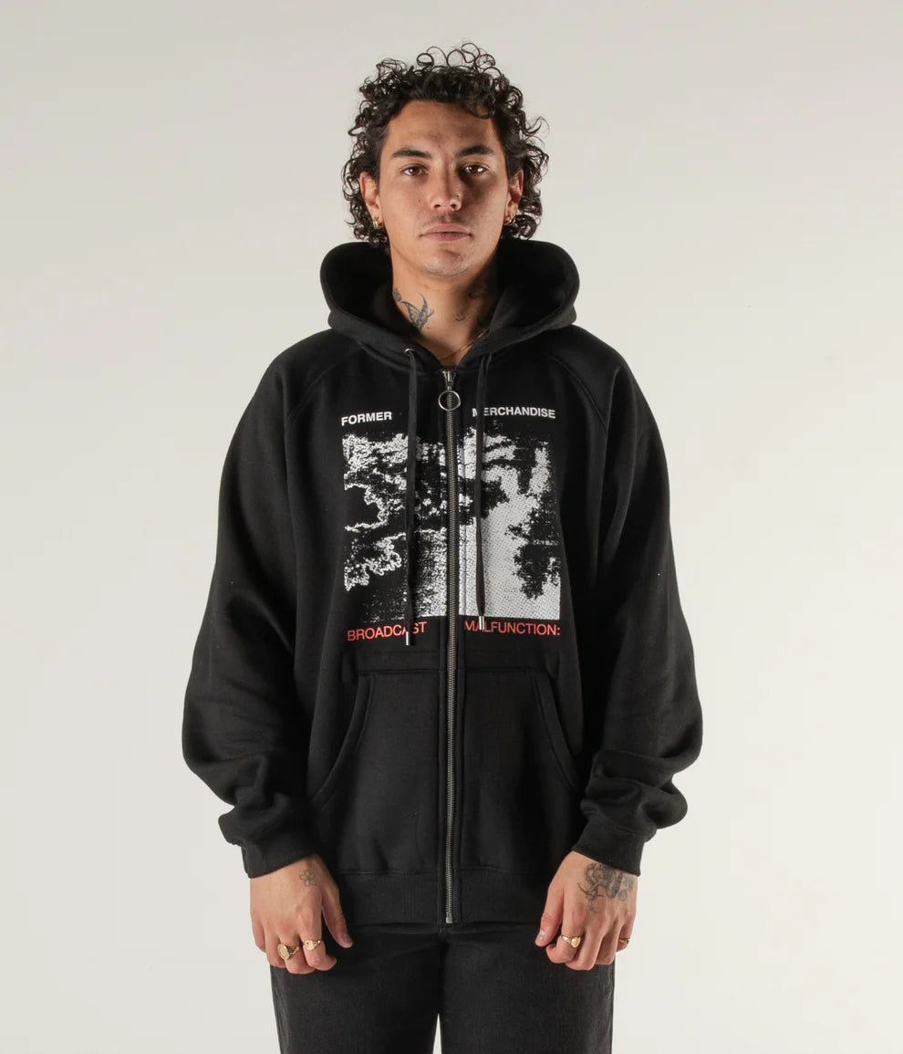 FORMER TANTRUM ZIP HOOD - BLACK