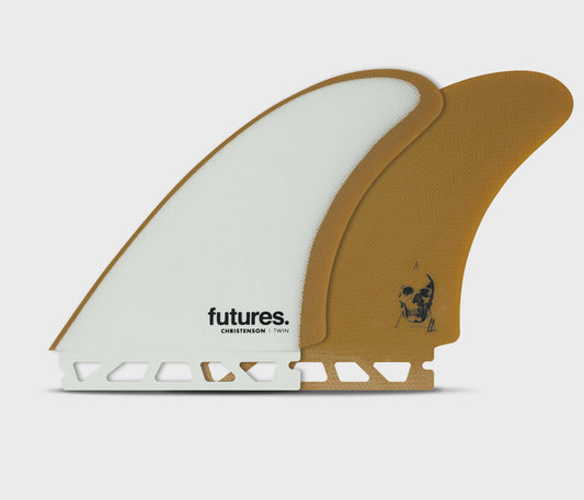 FUTURES CHRISTENSON FG TWIN FIN - WHITE/BROWN