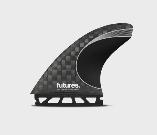 FUTURES 3/2 LARGE BLACKSTIX THRUSTER - SILVER