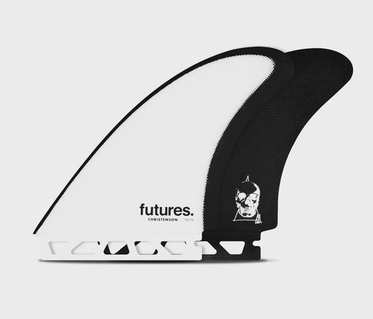 FUTURES CHRISTENSON TWIN FIBREGLASS - WHITE /BLACK