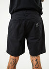 AFENDS NINETY TWOS RECYCLED FIXED WAIST SHORTS - BLACK