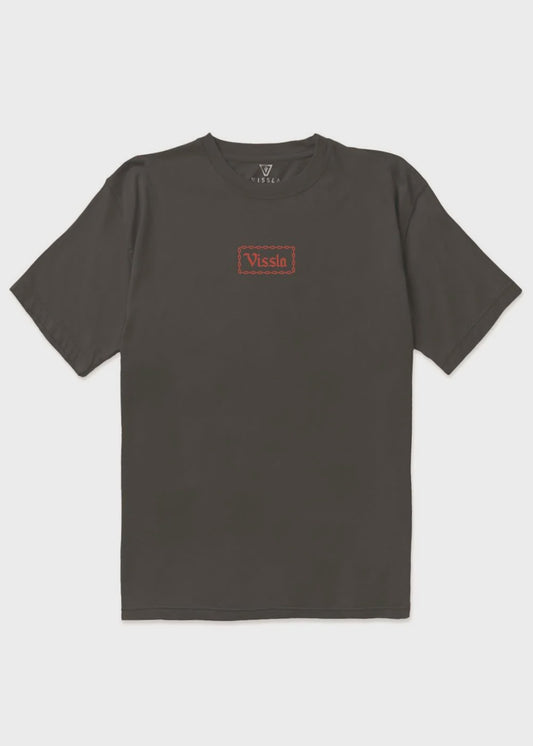 VISSLA BACKSLASH SWELL VINTAGE SHORT SLEEVE TEE - PHANTOM