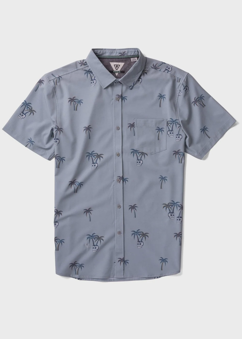 VISSLA CALYPSO HYBRID ECO SS SHIRT - STONE BLUE