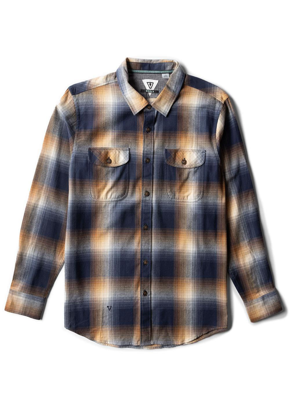 VISSLA CENTRAL COAST LS FLANNEL - DARK NAVAL