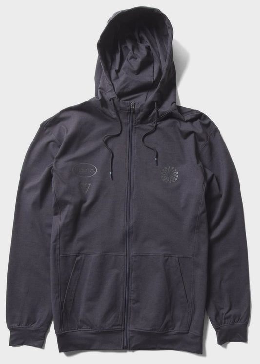 VISSLA COMP LITE ECO FRONT ZIP HOODIE - BLACK HEATHER