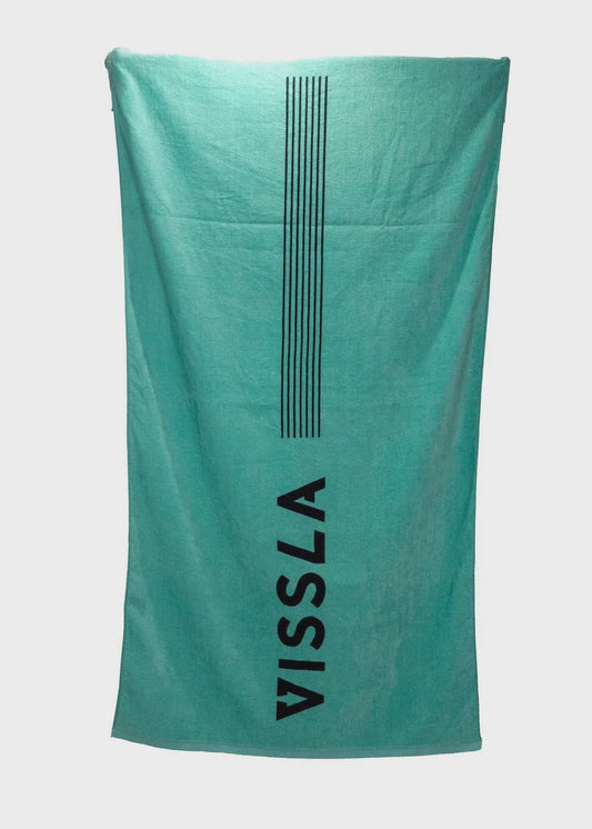 VISSLA STOKED PRINTED BEACH TOWEL - JADE