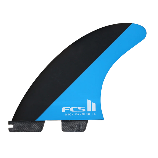 FCS II MF MICK FANNING PC TRI FIN SET - BLACK/BLUE