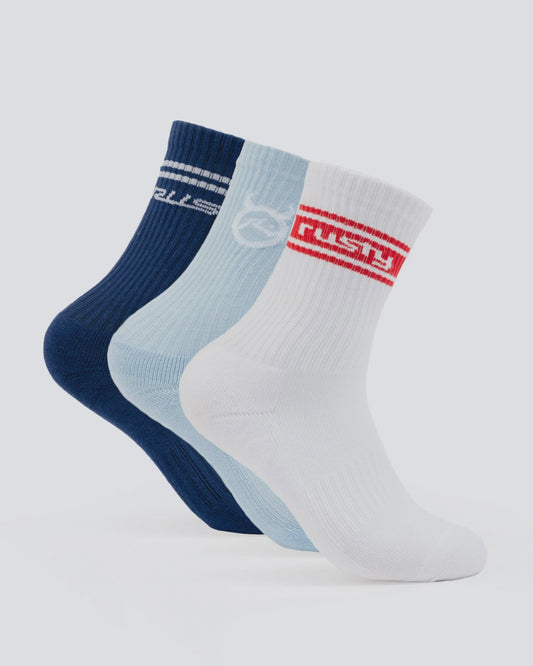 RUSTY SHAKE UP CREW 3-SOCK PACK - MULTI 1