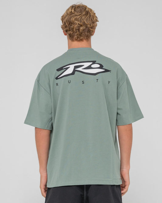 RUSTY MENS REGISTERED SHORT SLEEVE TEE - SLATE