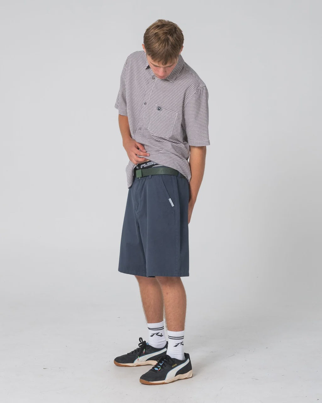 RUSTY MENS RUMBLE CHINO SHORT - NAVY BLUE