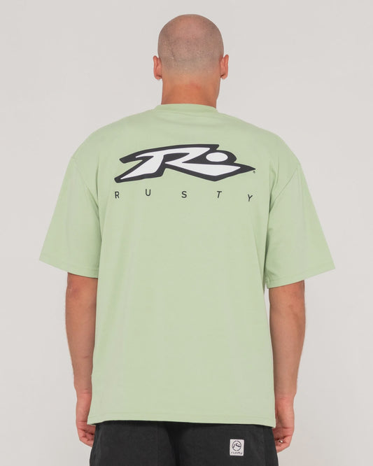 MENS RUSTY REGISTERED SHORT SLEEVE TEE - SMOKE GREEN
