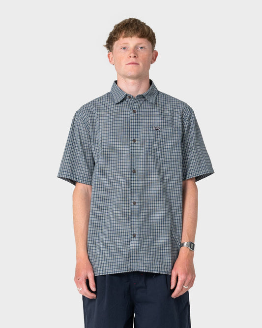 RUSTY DATSUN CHECK SHORT SLEEVE SHIRT